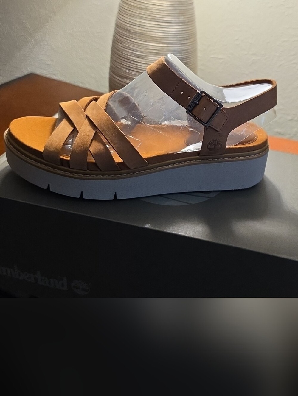 Timberland Women's Brown Strappy Platform Sandal